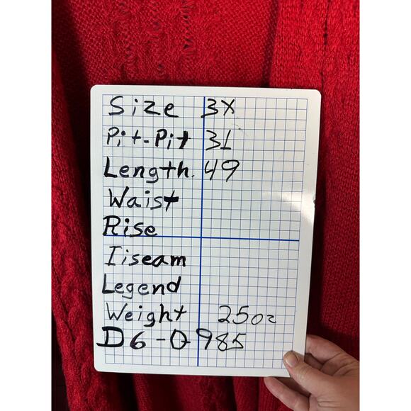 Seventh Avenue women’s long cardigan red cozycore packets cable knit plus size  - Picture 8 of 8